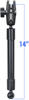 Ram Arm - 14" Long Extension Pole w/ Two 1" Ball Ends & Dual Socket Arm