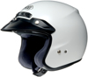 RJ Platinum R Solid White 3/4 Open-Face Motorcycle Helmet 2X-Large