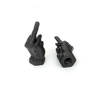 "The Bird" Valve Stem Dust Caps - Black, Pair - Fits ALL Schrader Type Valve Stems