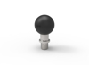 Male-Thread Mount Base with 1" Ball - M10 X 1.5 Thread