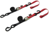 1"x6' Soft-Tye Tie Down w/Secure Hook - Pair, Red