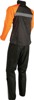 2-Piece Womens Rain Suit X-Large Black/Orange