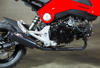 Low Mount Black Ceramic Full Exhaust - For 14-20 Honda Grom