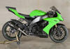 Race Mount Carbon Fiber Full Exhaust w/ Stainless Tubing - For 08-10 Kawasaki ZX10R