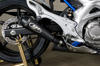 Black GP Slip On Exhaust - For 09-15 Suzuki Gladius