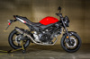 High Mount Full Exhaust w/ Stainless Muffler & Stainless Tubing - For 17-22 Suzuki SV650