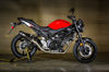 High Mount Full Exhaust w/ Carbon Fiber Muffler & Stainless Tubing - For 17-22 Suzuki SV650