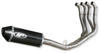 Carbon Fiber Full Exhaust w/ Stainless Tubing - For 07-08 Suzuki GSXR1000