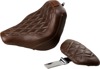 Tripper Diamond Brown Solo Seat w/Backrest - For 18-19 HD FXBB