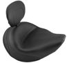 Plain Vinyl Solo Seat Black Foam w/Backrest - For Yamaha Roadliner Stratoliner